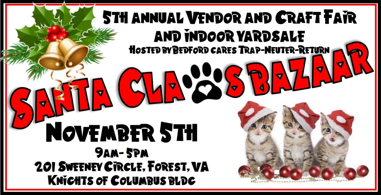 Bedford Cares TNR Holiday Bazaar and Craft Fair LYH Lynchburg Tourism