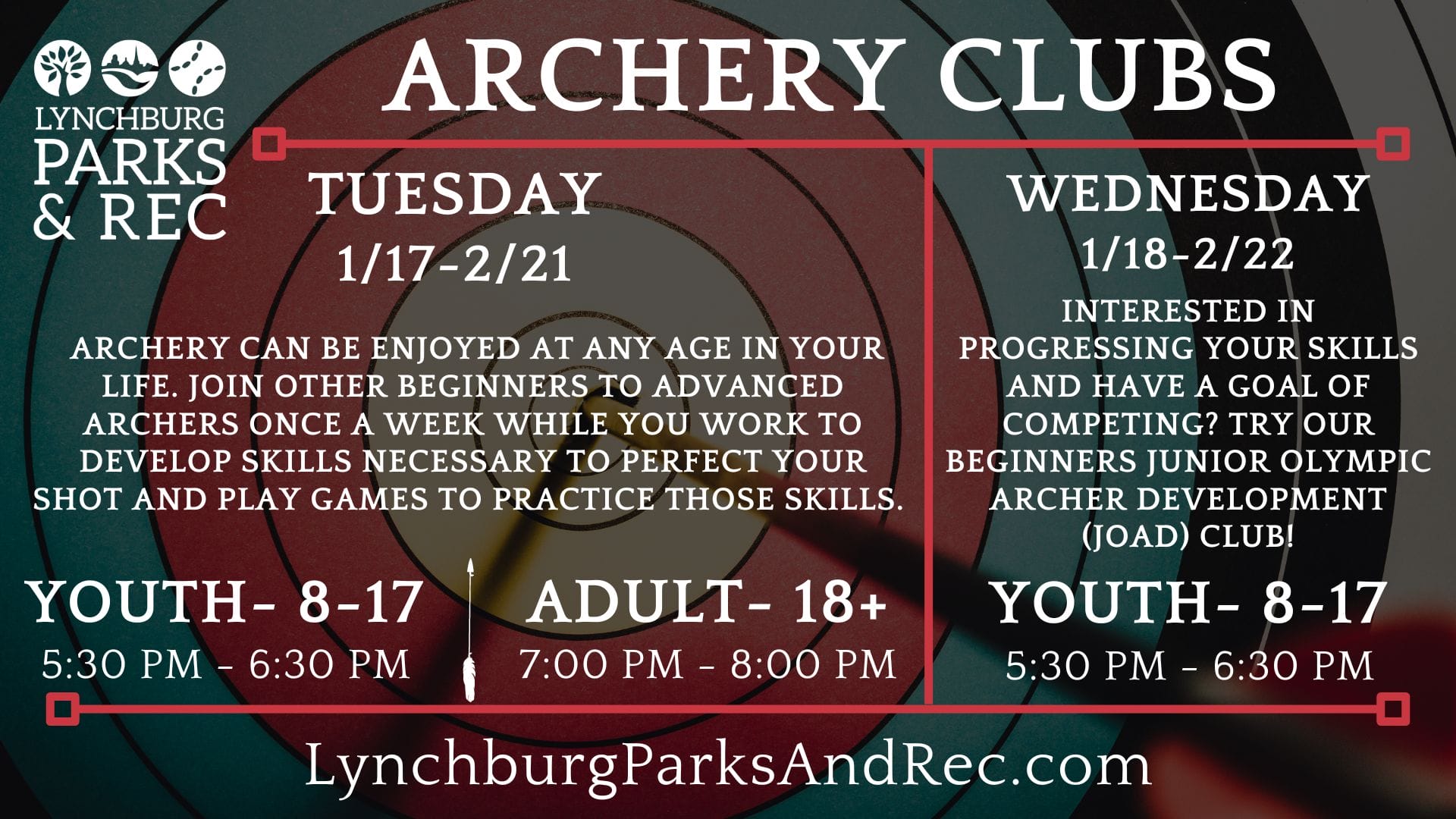 LYNCHBURG BEGINNER JOAD CLUB (session1 begins) - LYH – Lynchburg Tourism