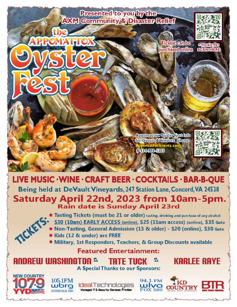 Appomattox OysterFest LYH Lynchburg Tourism